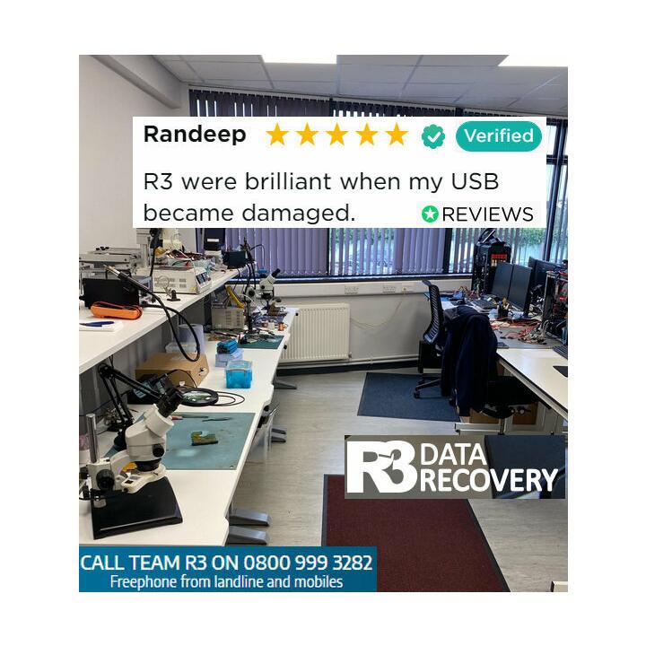 R3 Data Recovery Ltd 5 star review on 15th January 2022