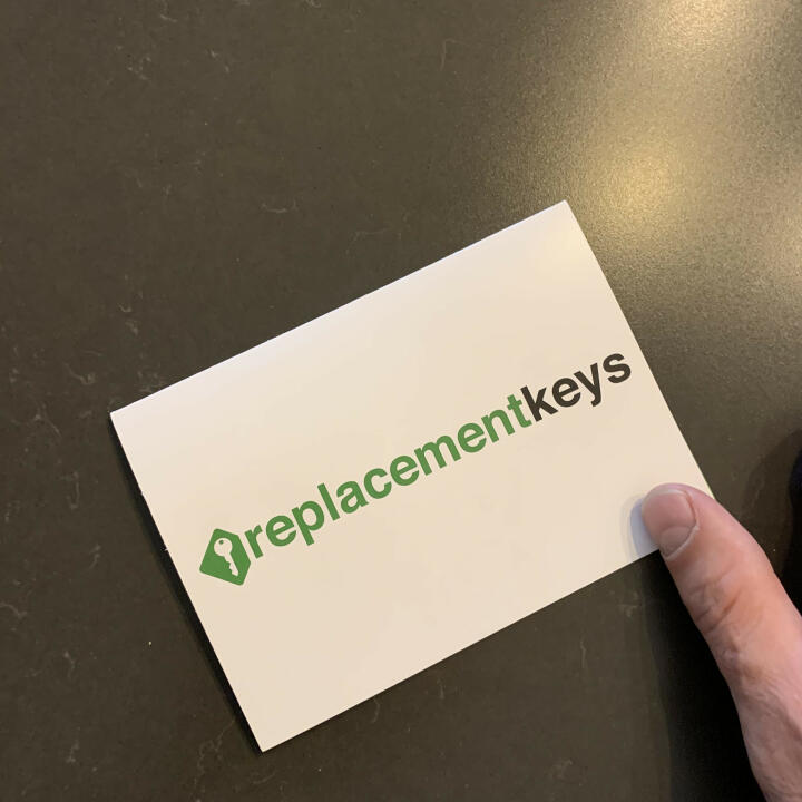 Replacement Keys Ltd 5 star review on 15th November 2020