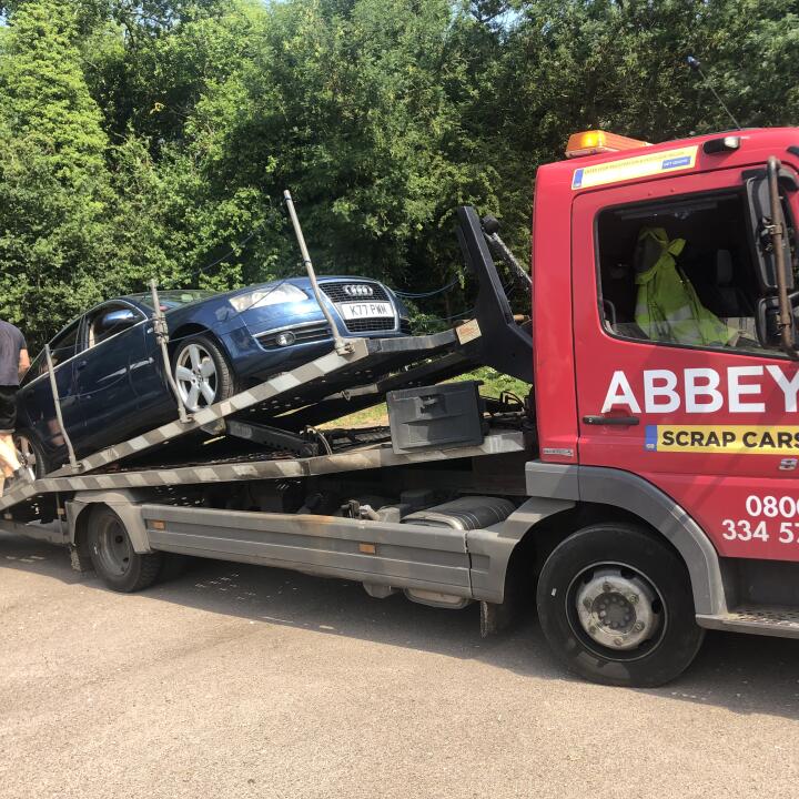 Abbey Scrap Cars 5 star review on 15th June 2023