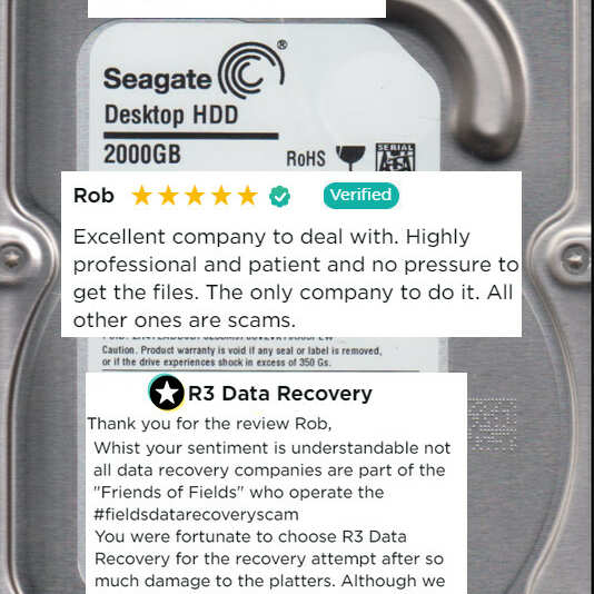 R3 Data Recovery 5 star review on 18th November 2021