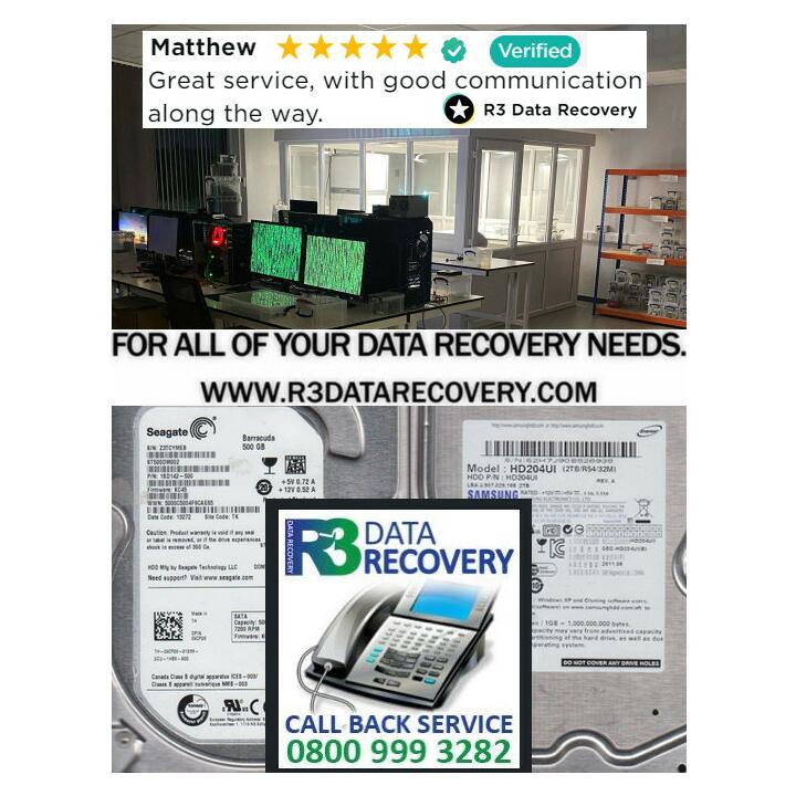 R3 Data Recovery 5 star review on 10th November 2021