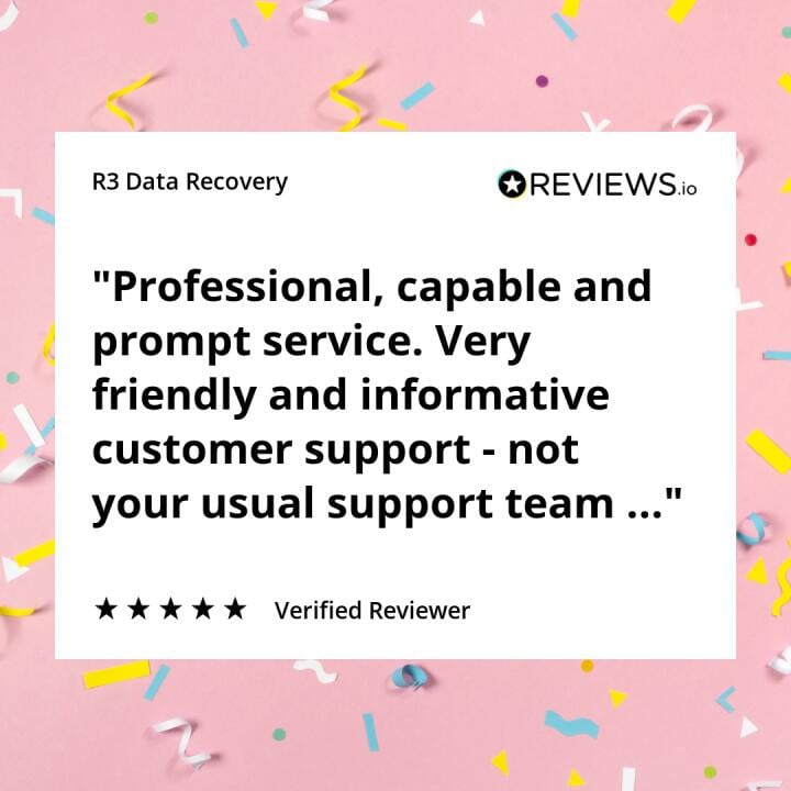 R3 Data Recovery 5 star review on 1st October 2021
