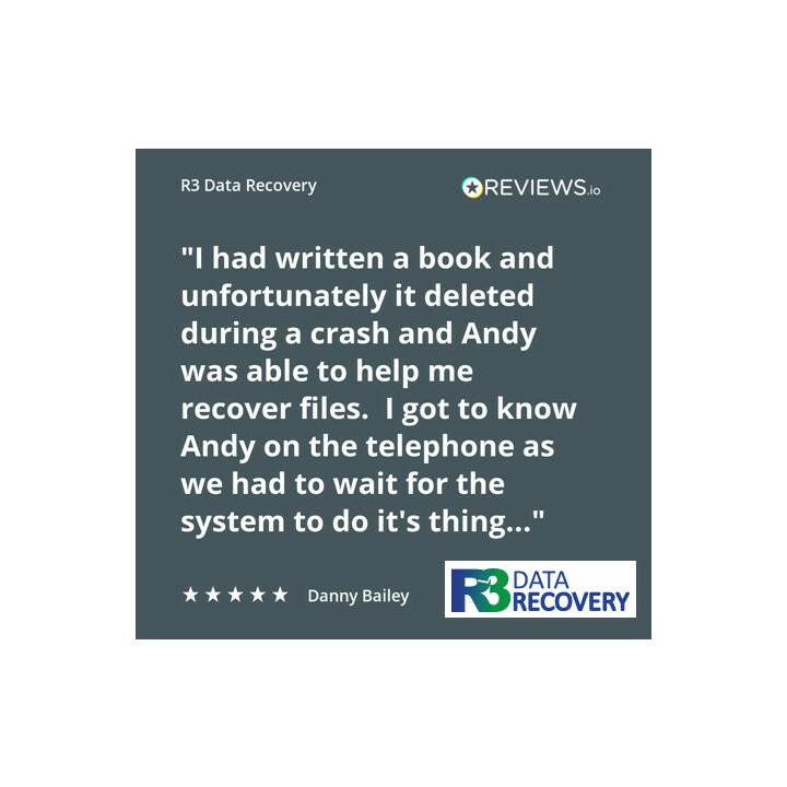 R3 Data Recovery 5 star review on 16th May 2020