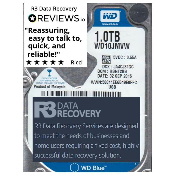 R3 Data Recovery 5 star review on 12th August 2021