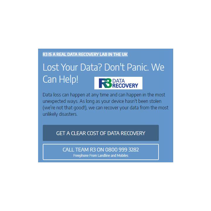 R3 Data Recovery 5 star review on 11th September 2016