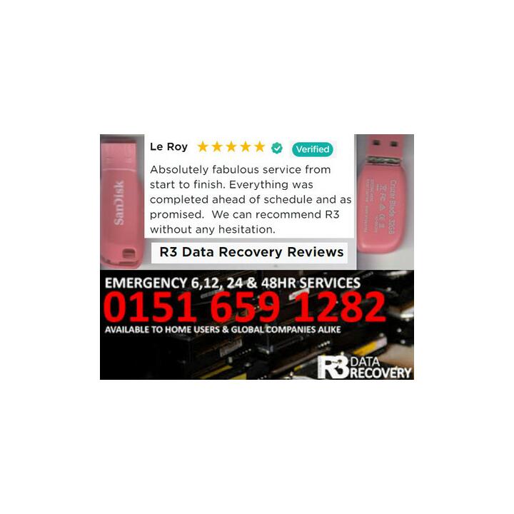 R3 Data Recovery 5 star review on 9th September 2021