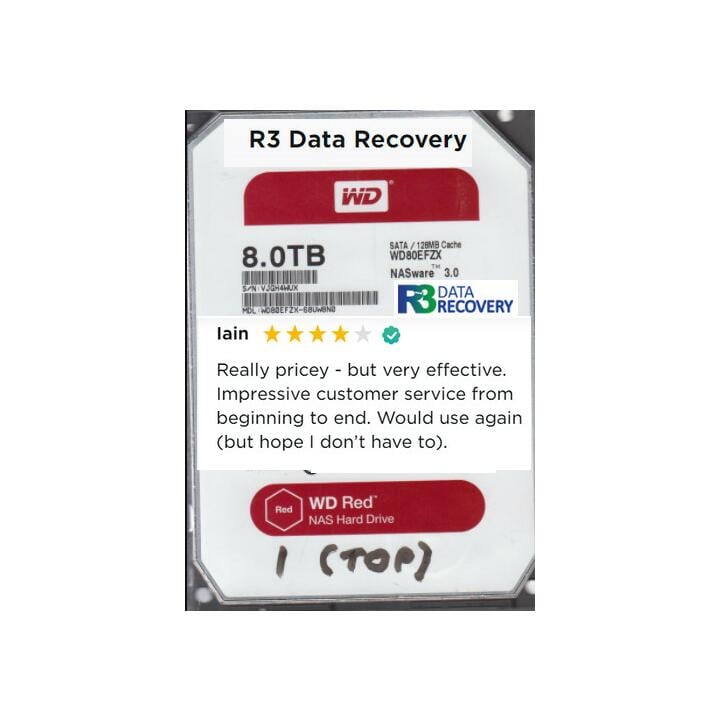 R3 Data Recovery 4 star review on 29th September 2021