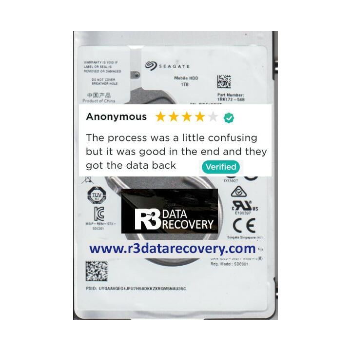 R3 Data Recovery 4 star review on 8th September 2021