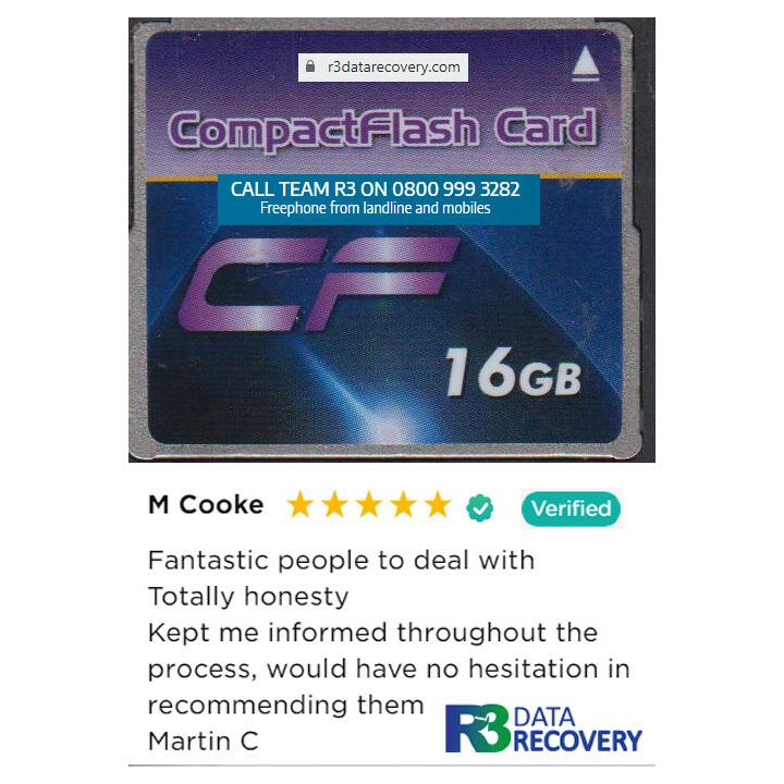 R3 Data Recovery 5 star review on 24th November 2021