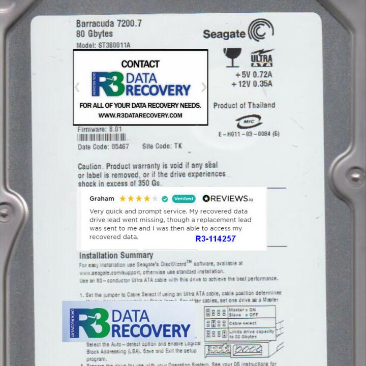 R3 Data Recovery 4 star review on 9th October 2021