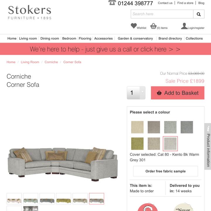 Stokers Fine Furniture 1 star review on 27th March 2021