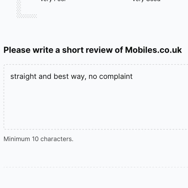 Mobiles.co.uk 5 star review on 7th December 2023