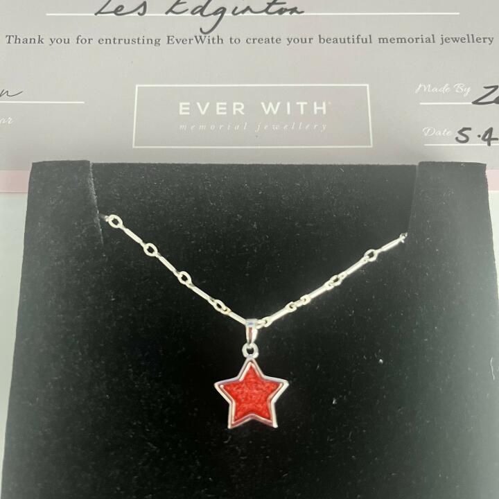 EverWith Memorial Jewellery 5 star review on 12th April 2024