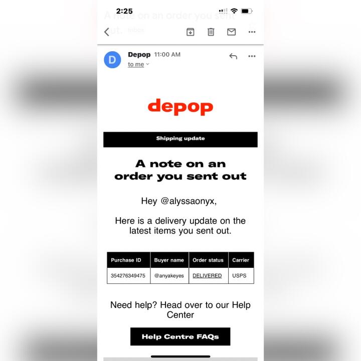 Depop 1 star review on 4th January 2023