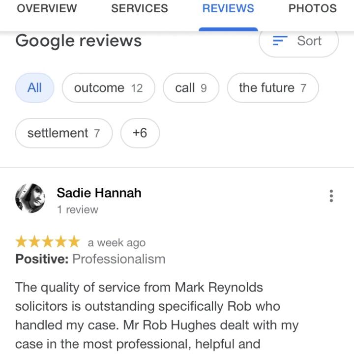 Mark Reynolds Solicitors Ltd 5 star review on 15th February 2021