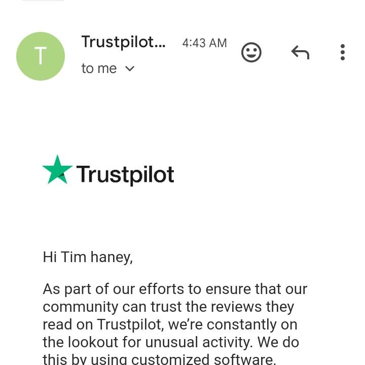 Trustpilot 2 star review on 31st January 2024
