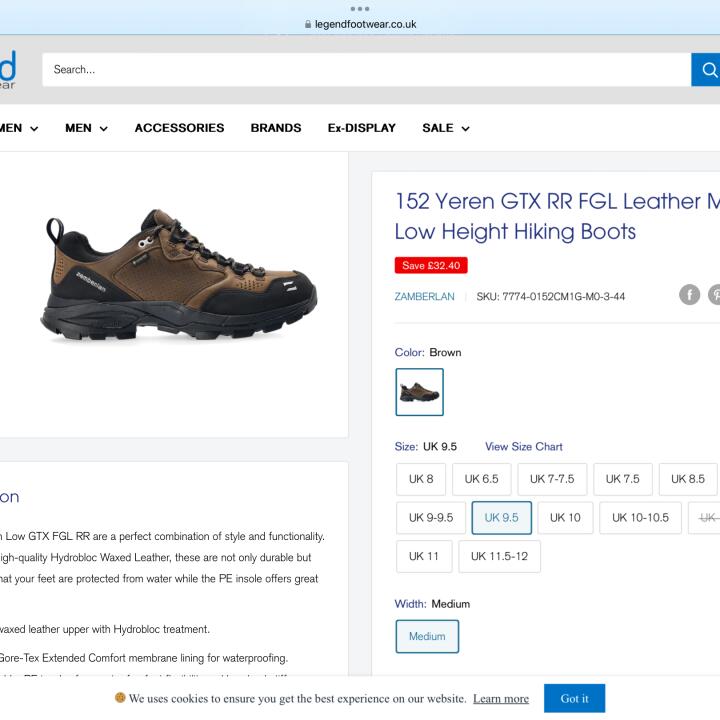 Legend Footwear 5 star review on 4th January 2024