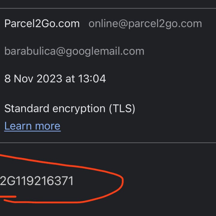 Parcel2Go  1 star review on 14th November 2023