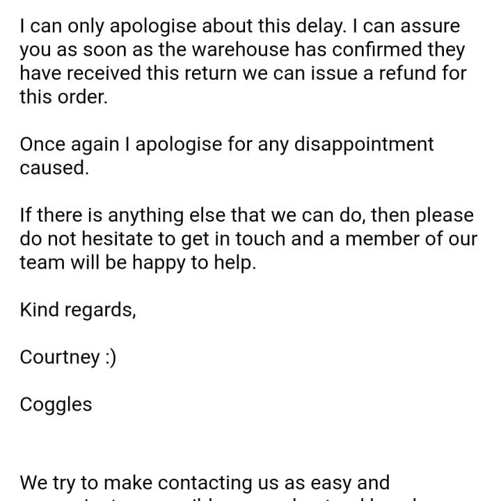 Coggles 1 star review on 17th September 2021