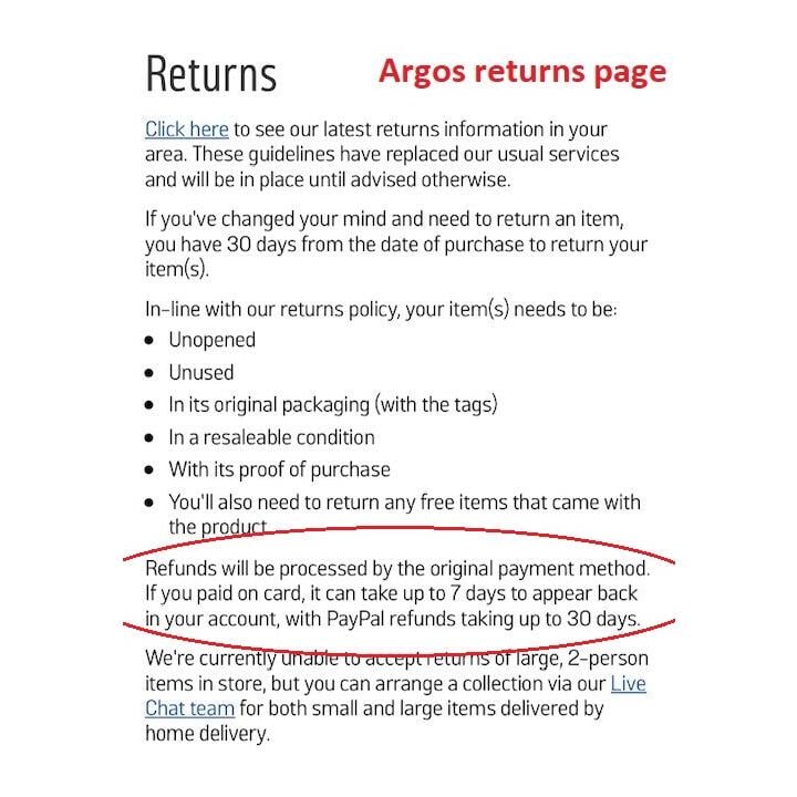 Argos 1 star review on 9th July 2021