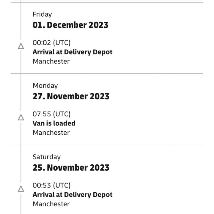DHL 1 star review on 10th December 2023