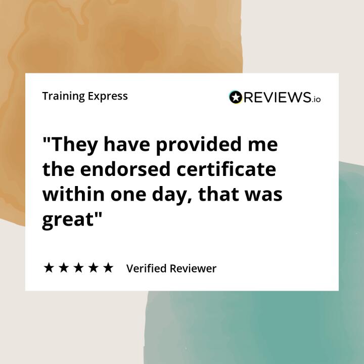 Training Express 5 star review on 21st December 2021