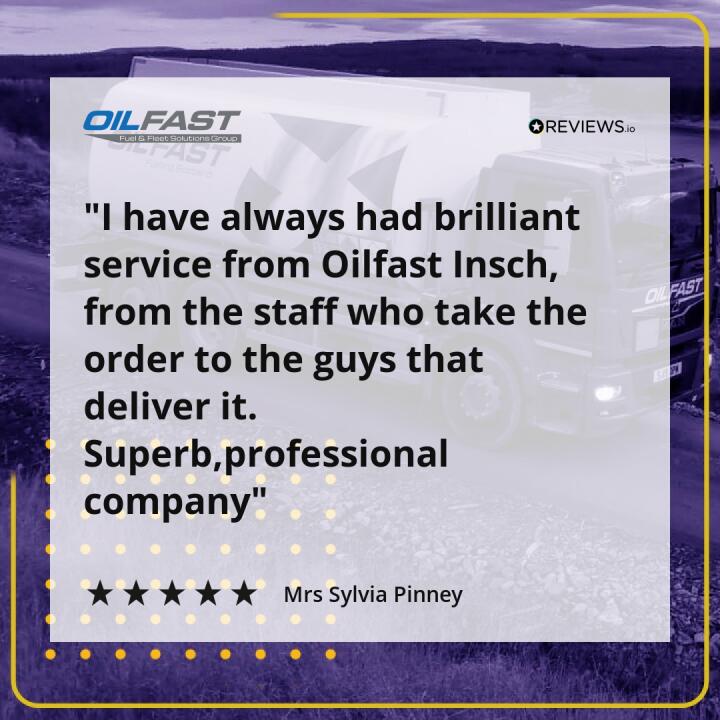 Oilfast 5 star review on 2nd February 2023