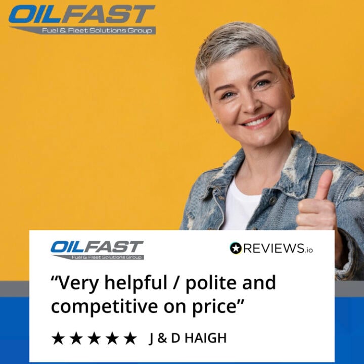 Oilfast 5 star review on 8th September 2020