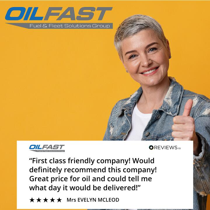 Oilfast 5 star review on 22nd October 2020