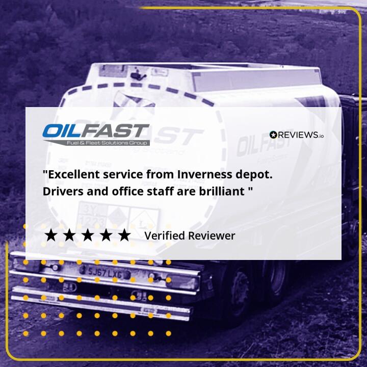 Oilfast 5 star review on 3rd February 2023