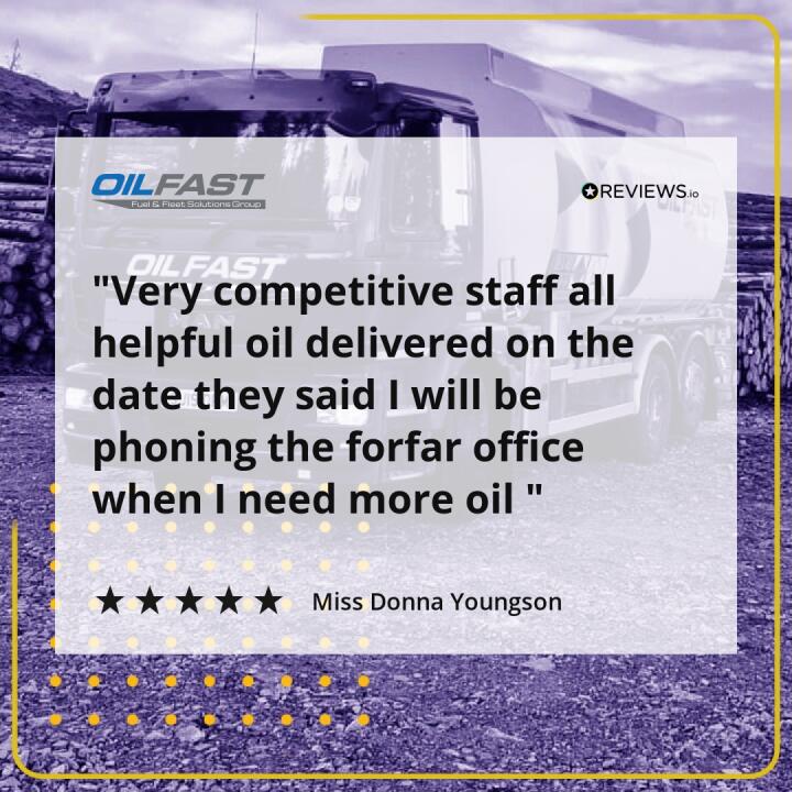 Oilfast 5 star review on 2nd February 2023