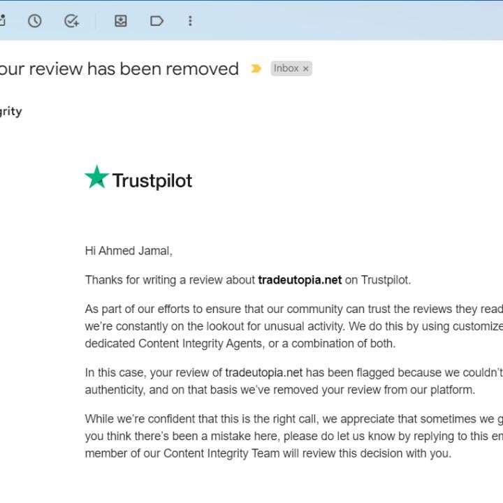 Trustpilot 1 star review on 31st December 2023
