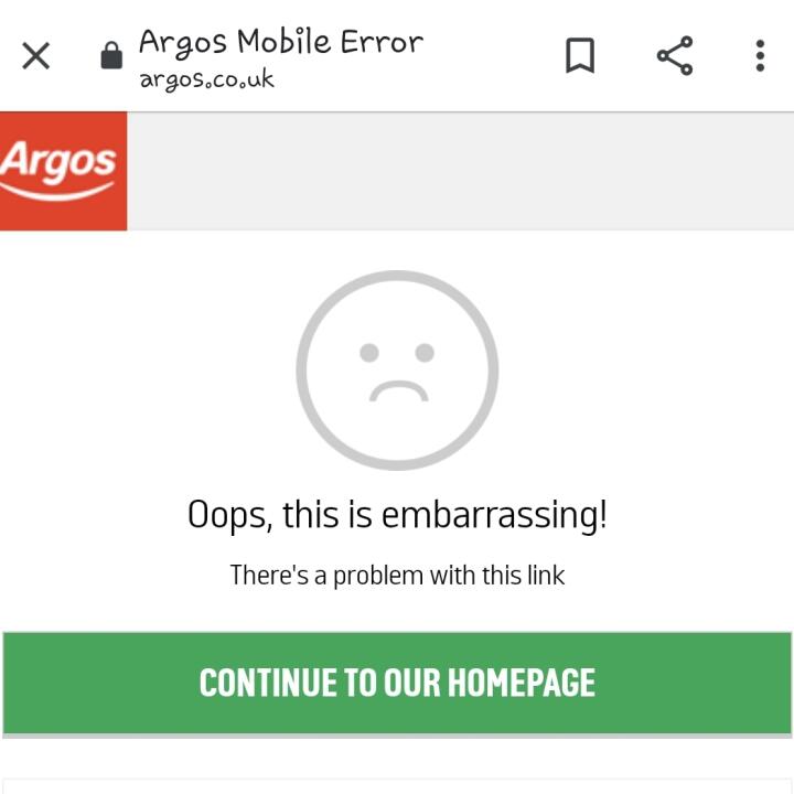 Argos 1 star review on 28th March 2021
