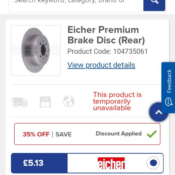 Euro Car Parts 5 star review on 15th September 2022