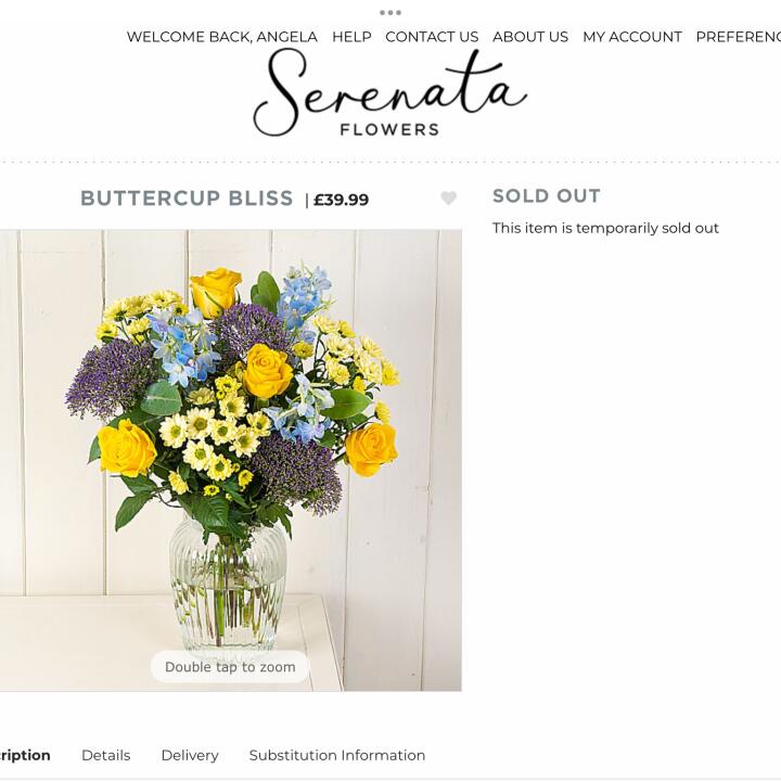 Serenata Flowers 1 star review on 27th March 2022