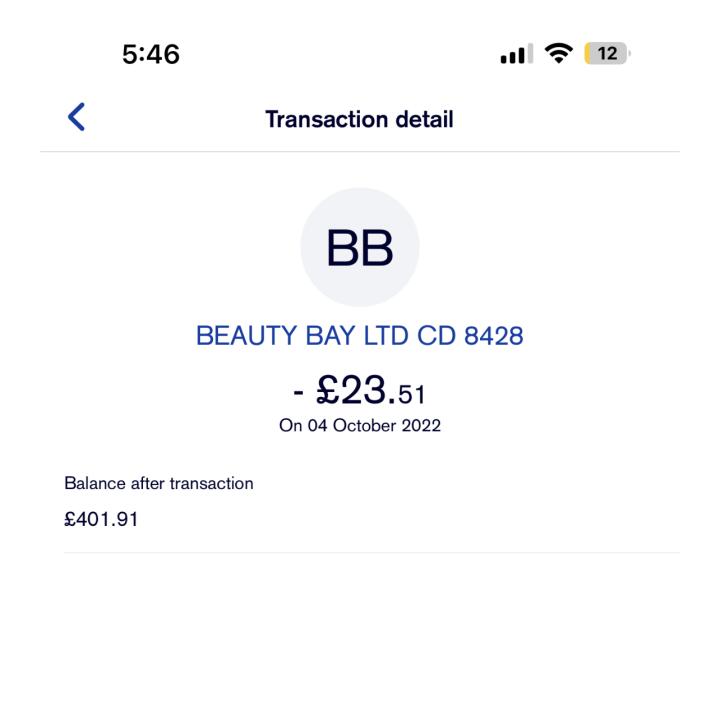 Beauty Bay 1 star review on 15th January 2023
