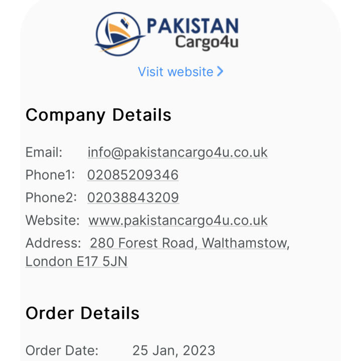 Pakistan Cargo 4u 1 star review on 27th October 2023