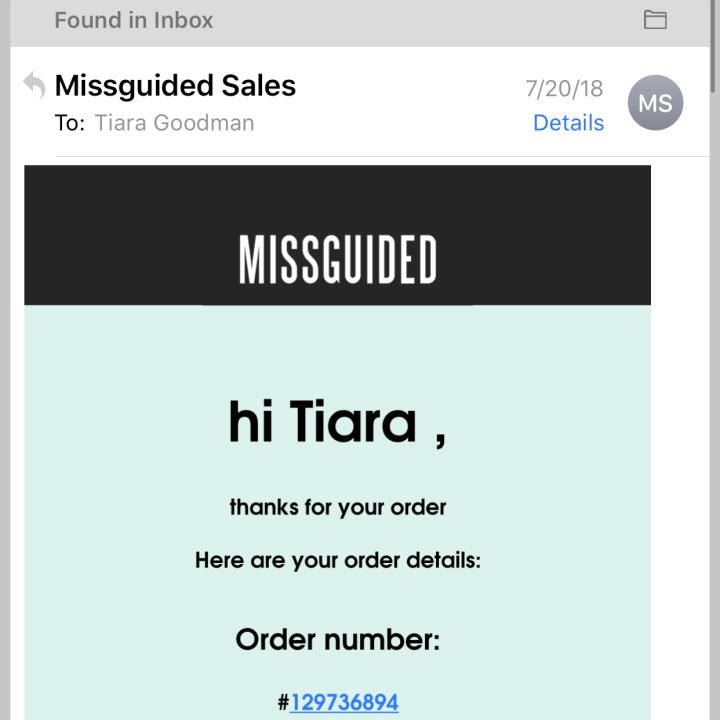 Missguided 1 star review on 3rd August 2018