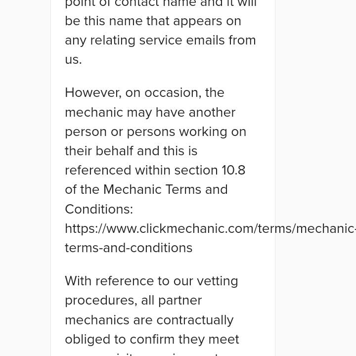 ClickMechanic 1 star review on 18th April 2024