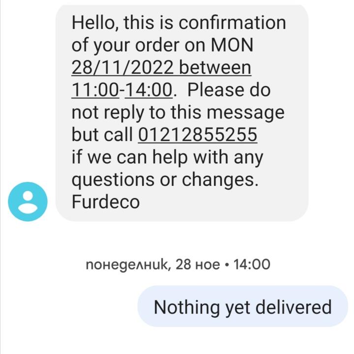 Furdeco 1 star review on 4th February 2023