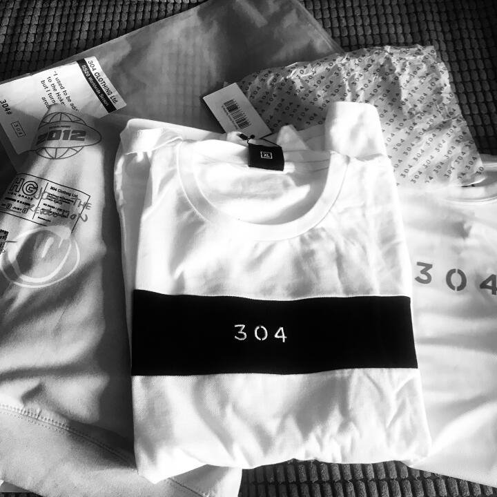 304 Clothing 5 star review on 3rd April 2021
