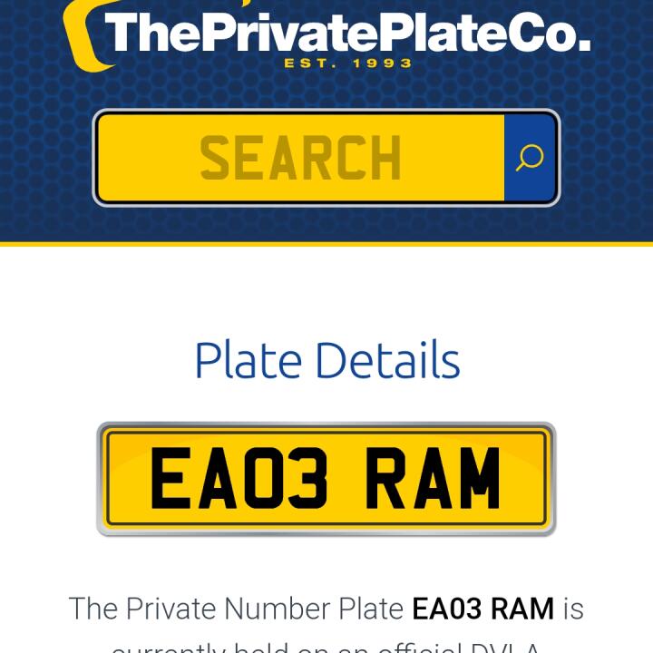 The Private Plate Company 5 star review on 18th August 2022