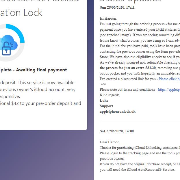 Official iPhone Unlock 1 star review on 28th June 2020