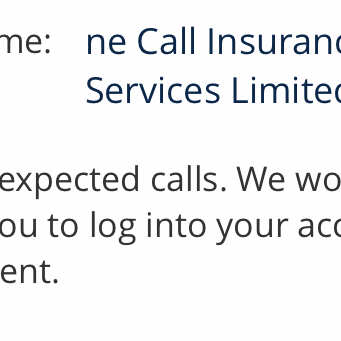 One Call Insurance 5 star review on 2nd July 2022