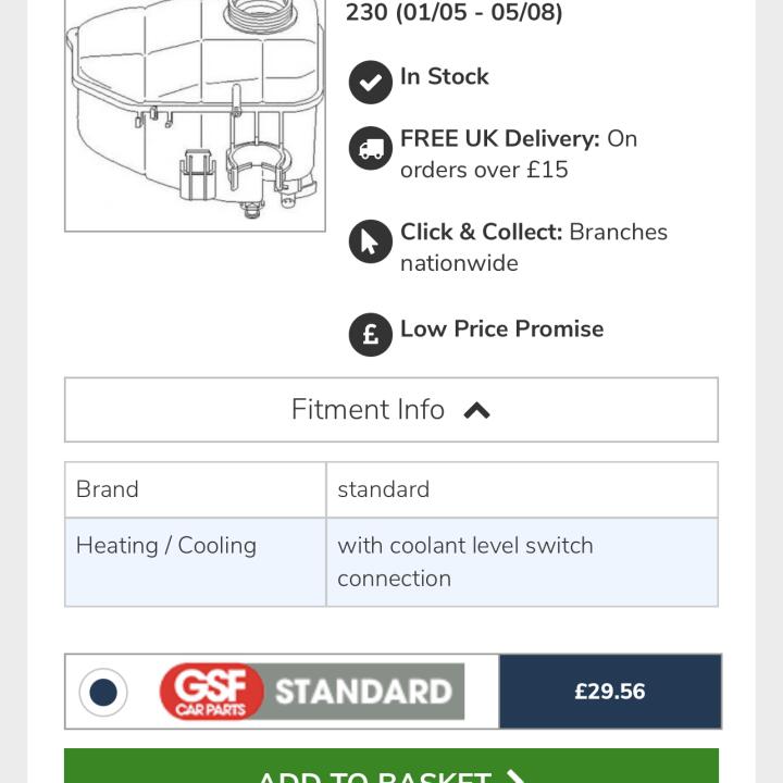 GSFCarParts.com 5 star review on 10th March 2021