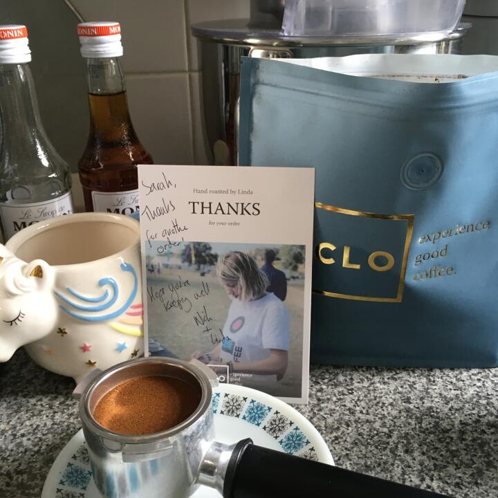 CLO Coffee 5 star review on 4th December 2020