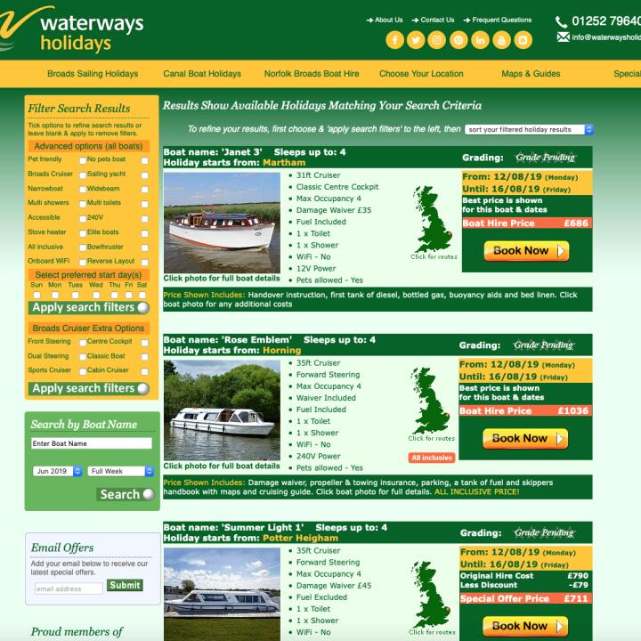 Waterways Holidays Ltd 2 star review on 5th August 2019