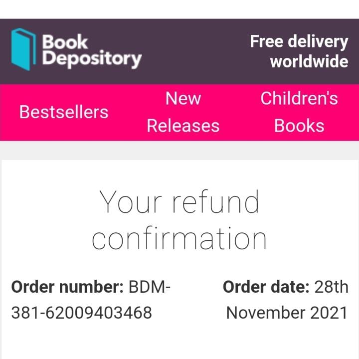 Book Depository 1 star review on 15th February 2022