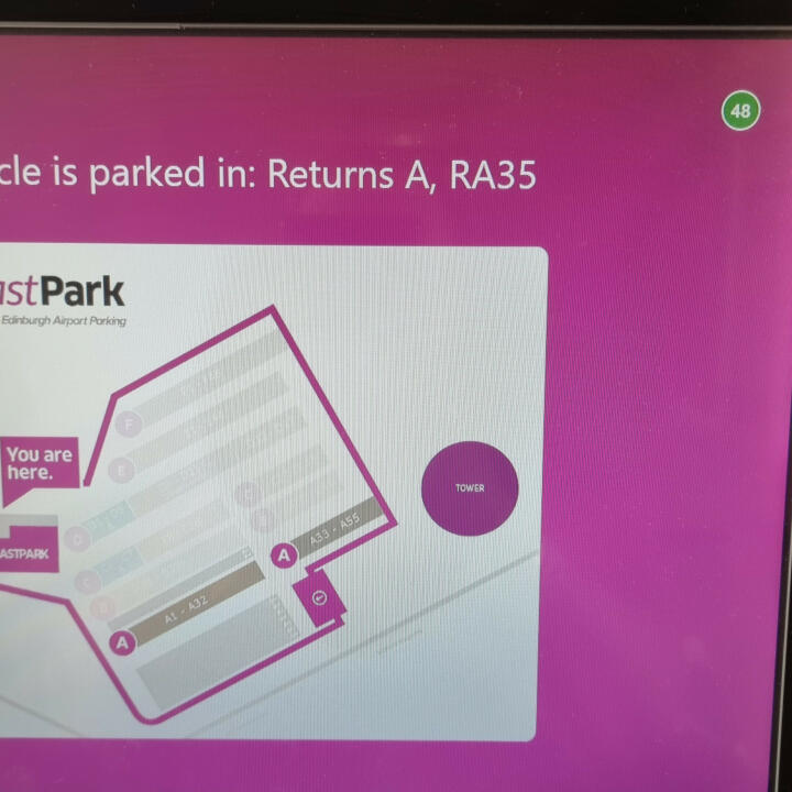 Edinburgh Airport Parking 5 star review on 22nd August 2023