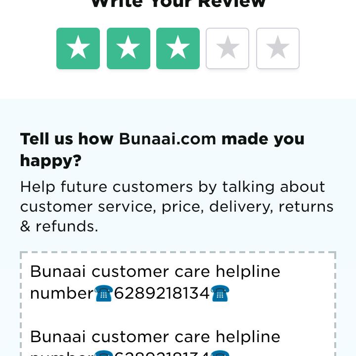 Bunaai.com 3 star review on 11th August 2020